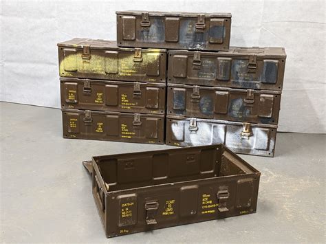 large british army issue metal ammo box|105mm c374 ammo box.